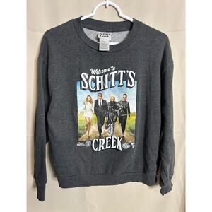 Schitt’s Creek Sweatshirt Men’s Medium TV Show Crewneck Gray